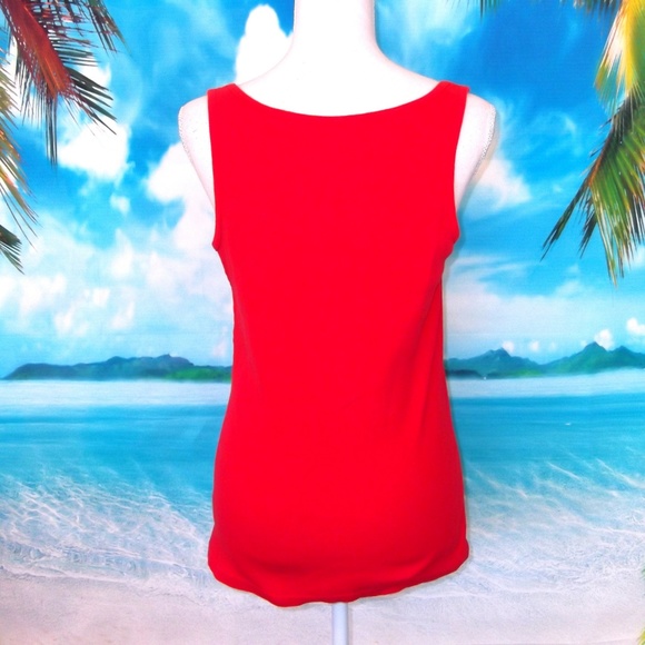 Faded Glory Red Ribbed Tank Top XL (16/18) - Picture 5 of 7